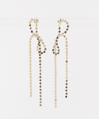 蝴蝶結鏈條耳環