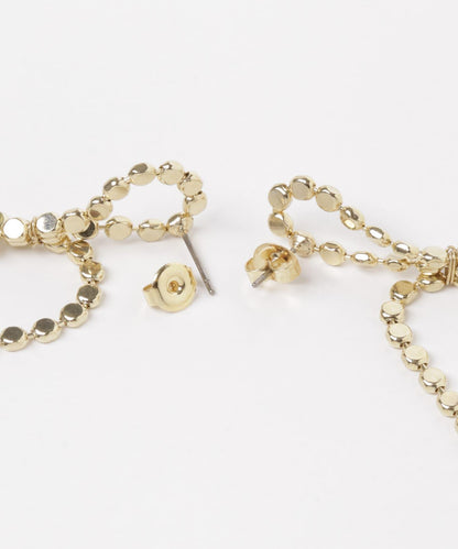 蝴蝶結鏈條耳環