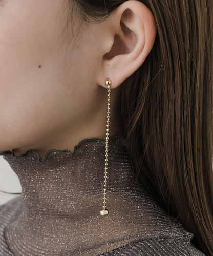 球鏈長款耳環