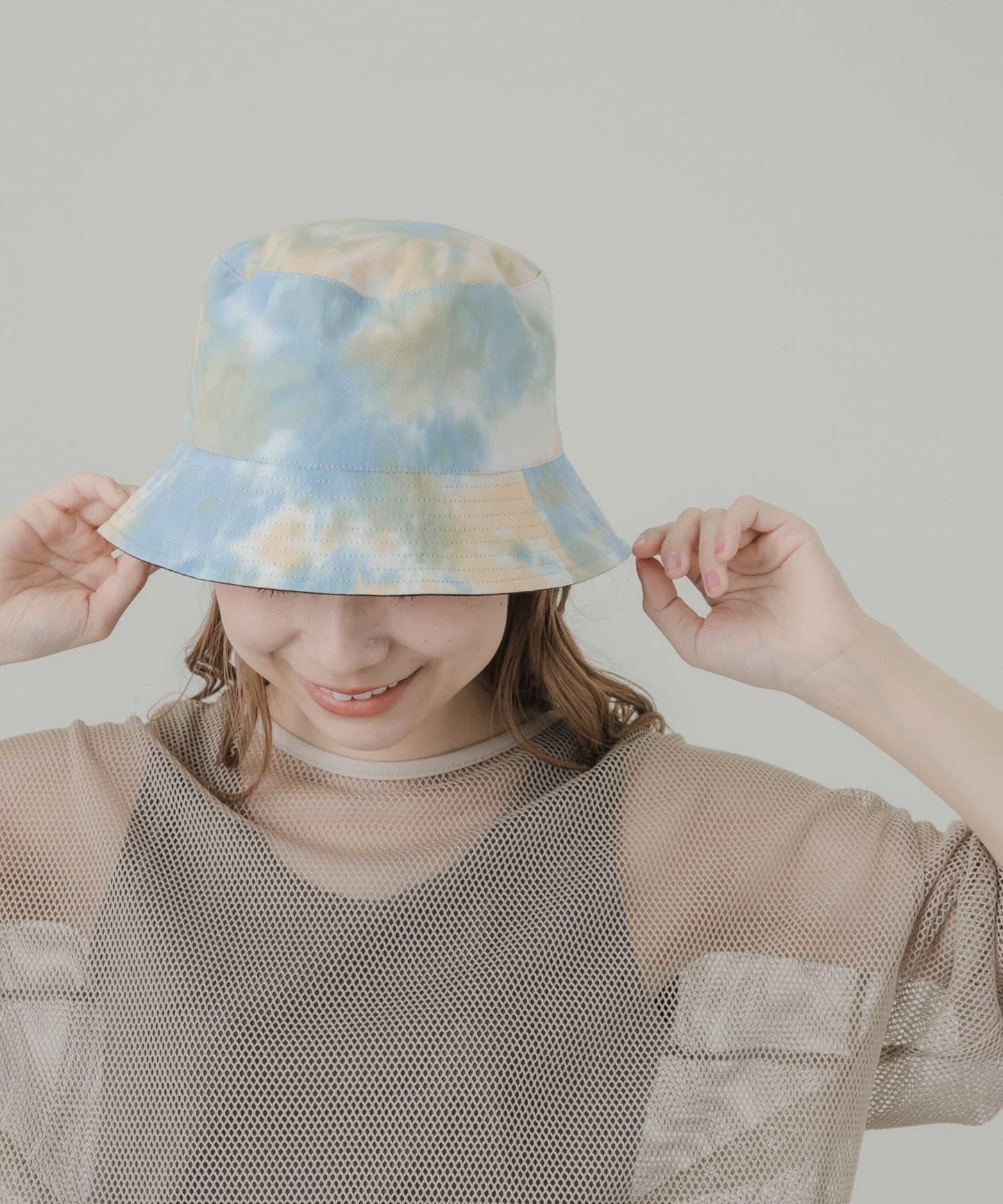 雙面可用扎染漁夫帽