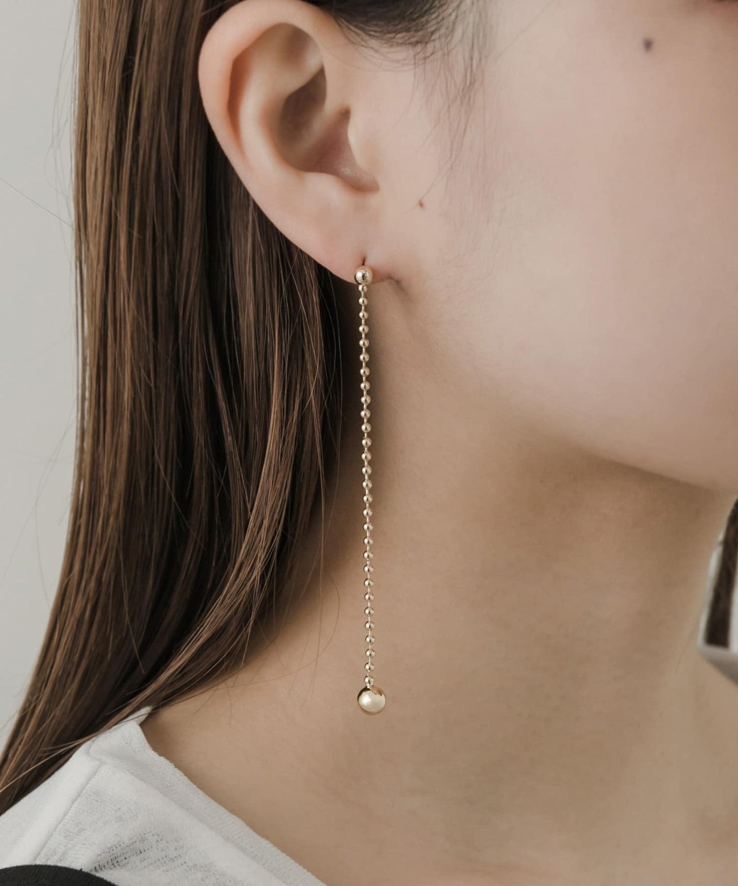 球鏈長款耳環