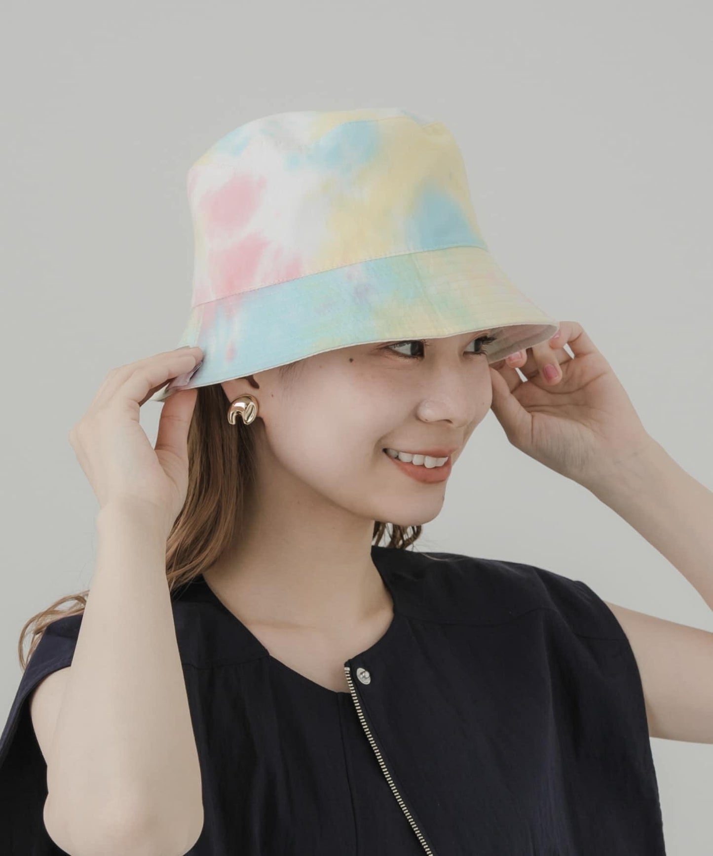 雙面可用扎染漁夫帽