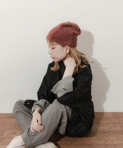毛絨針織帽