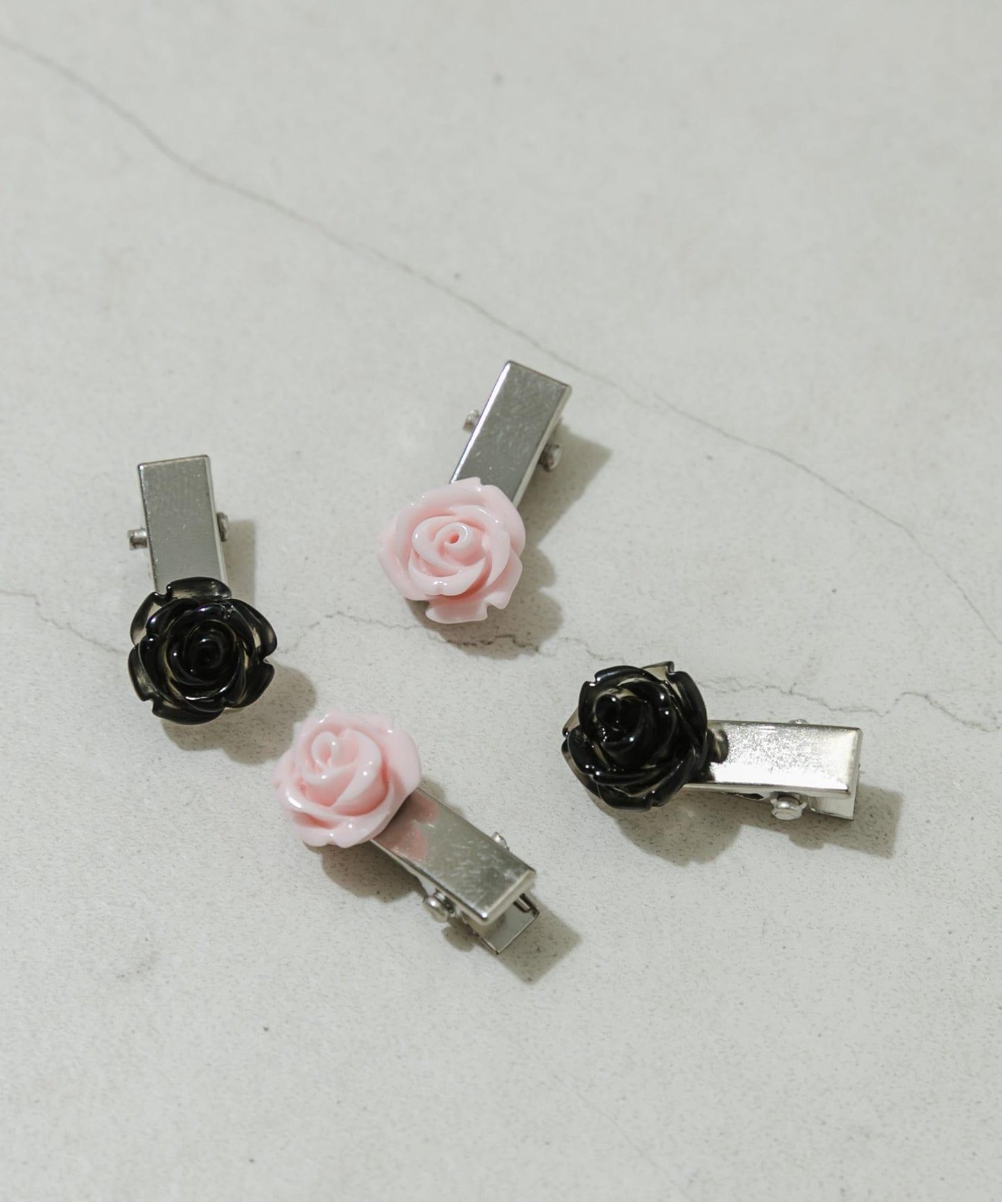 玫瑰花造型迷你4件套髮夾
