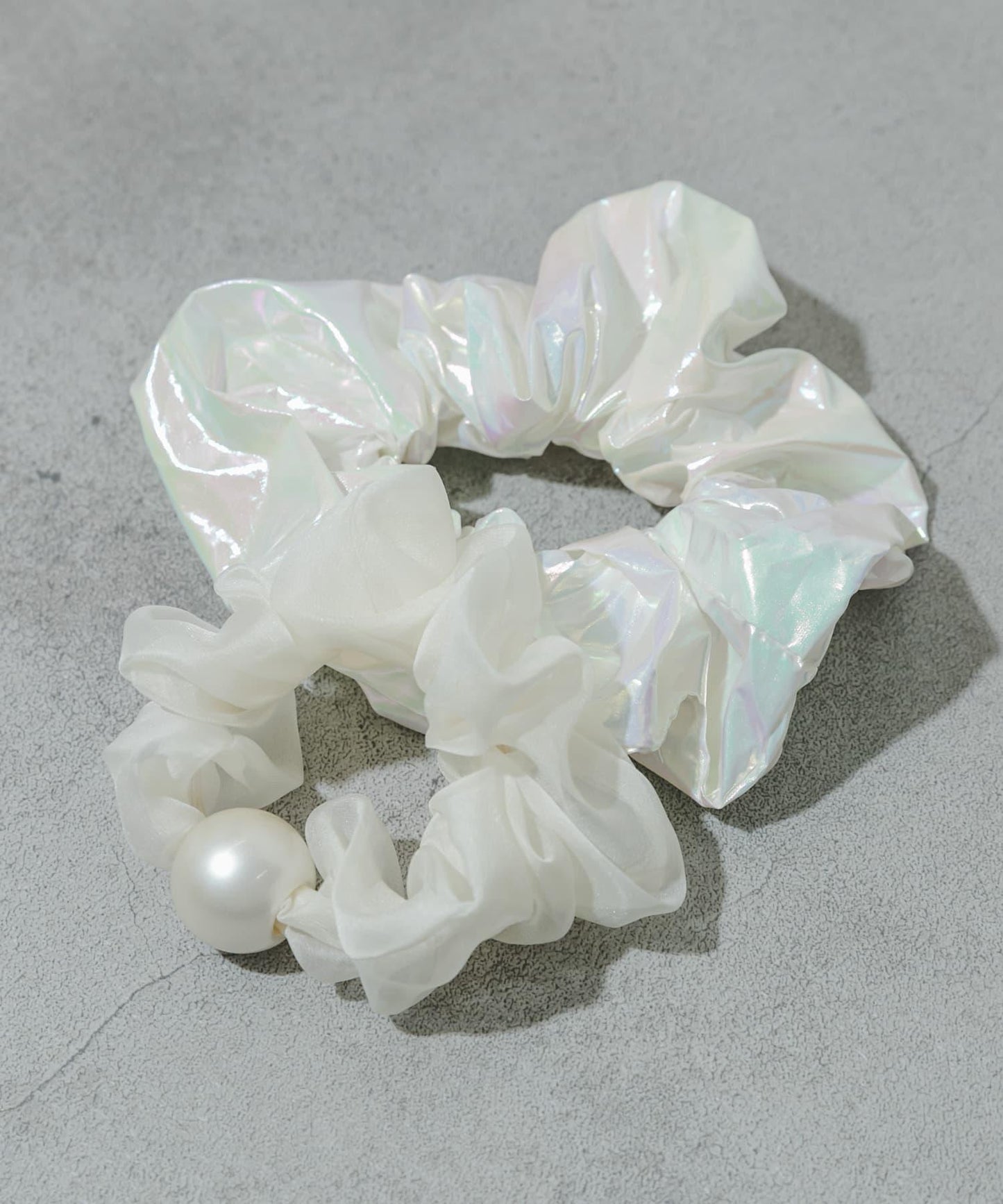 金屬光澤珍珠2件套髮圈