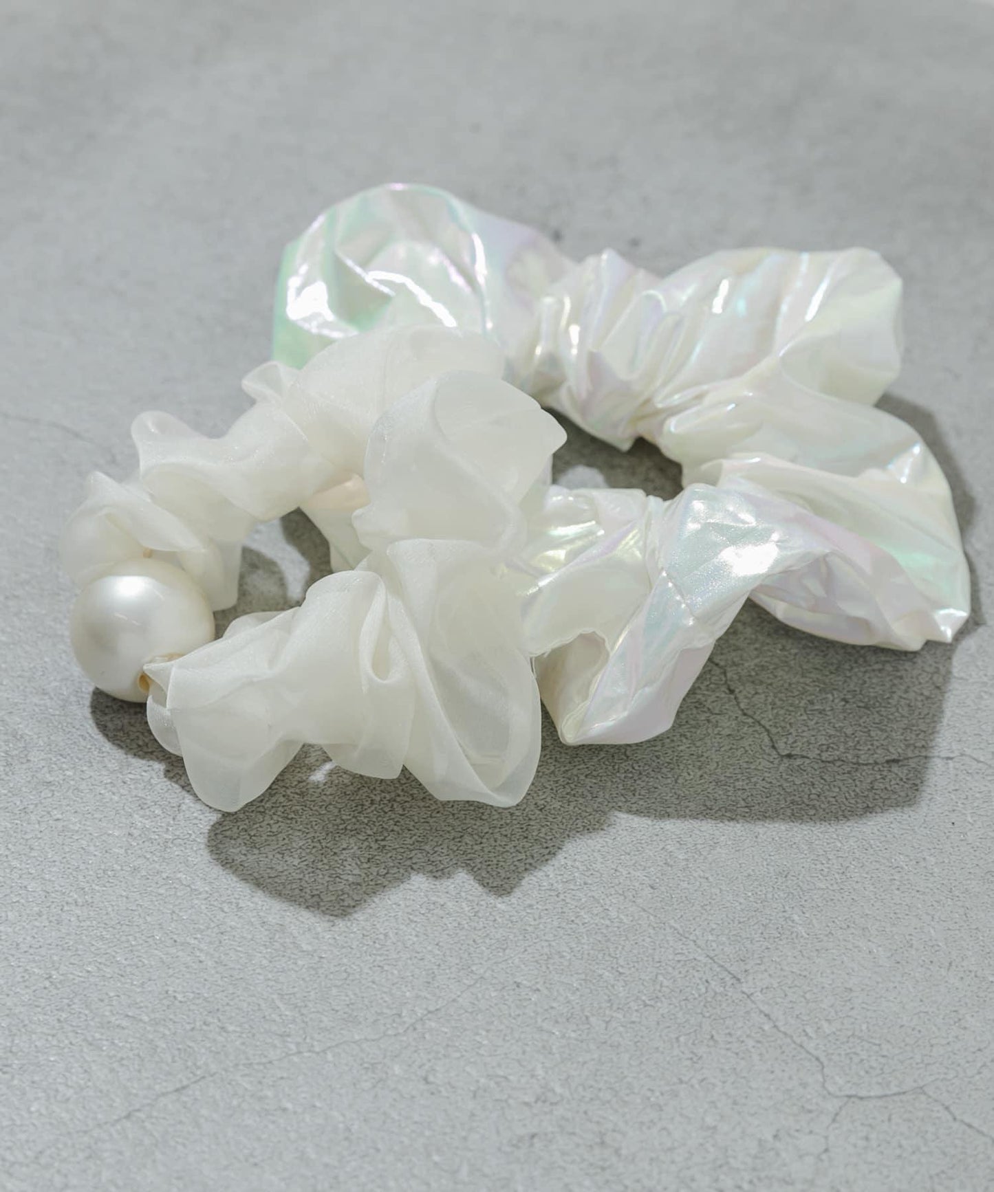 金屬光澤珍珠2件套髮圈