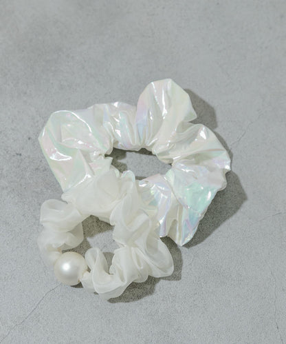 金屬光澤珍珠2件套髮圈