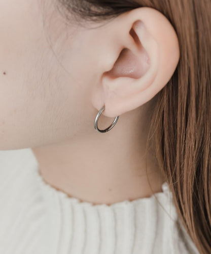 不鏽鋼迷你圓環耳環