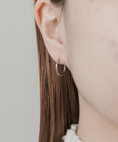 不鏽鋼迷你圓環耳環