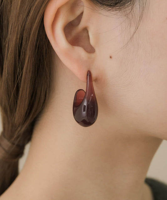 樹脂立體感耳環