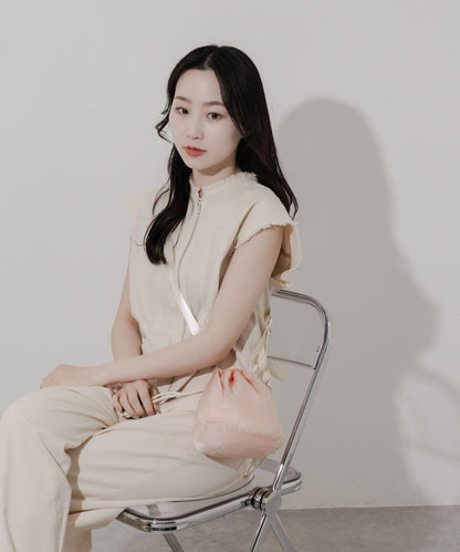透視束口單肩包