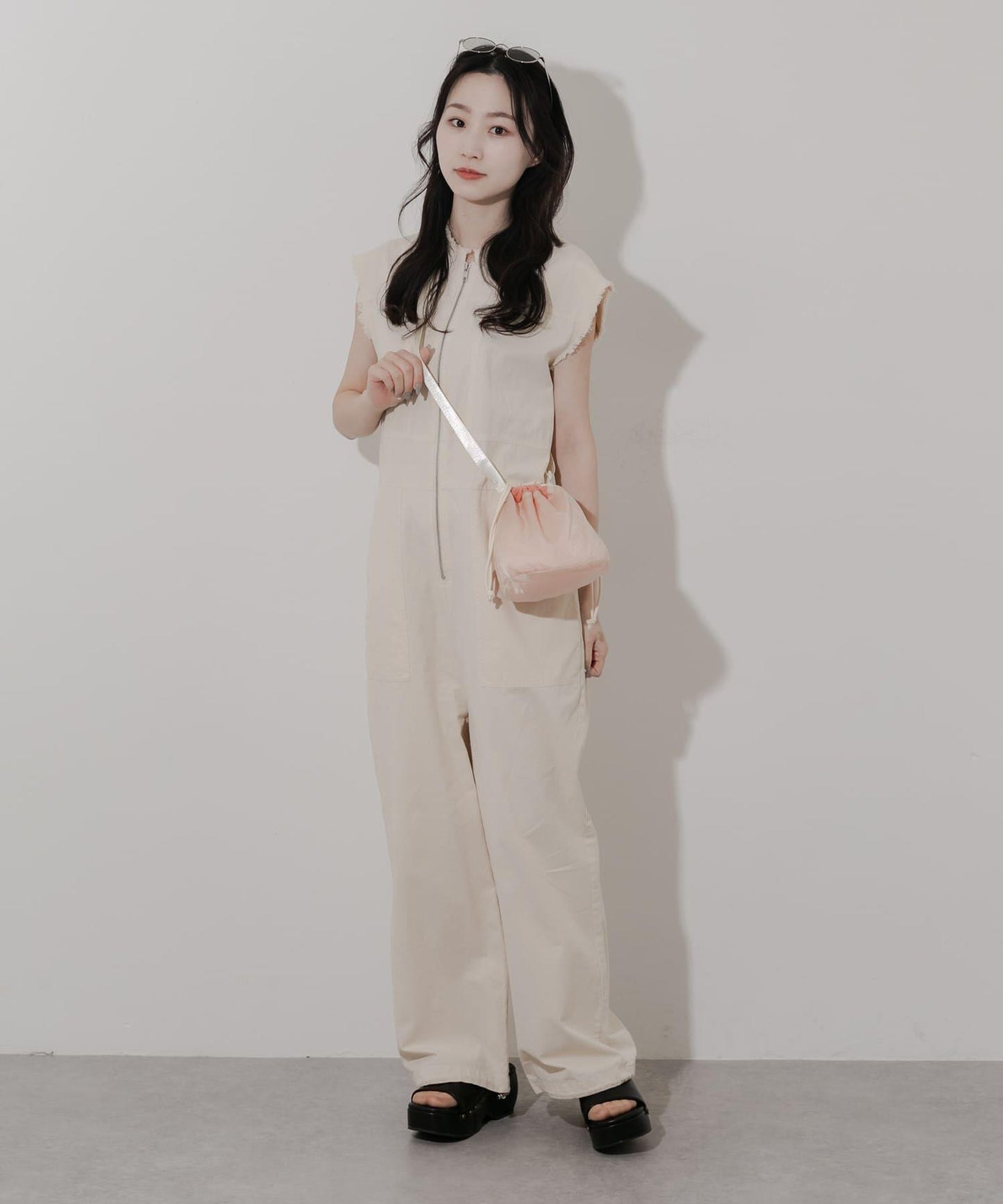 透視束口單肩包