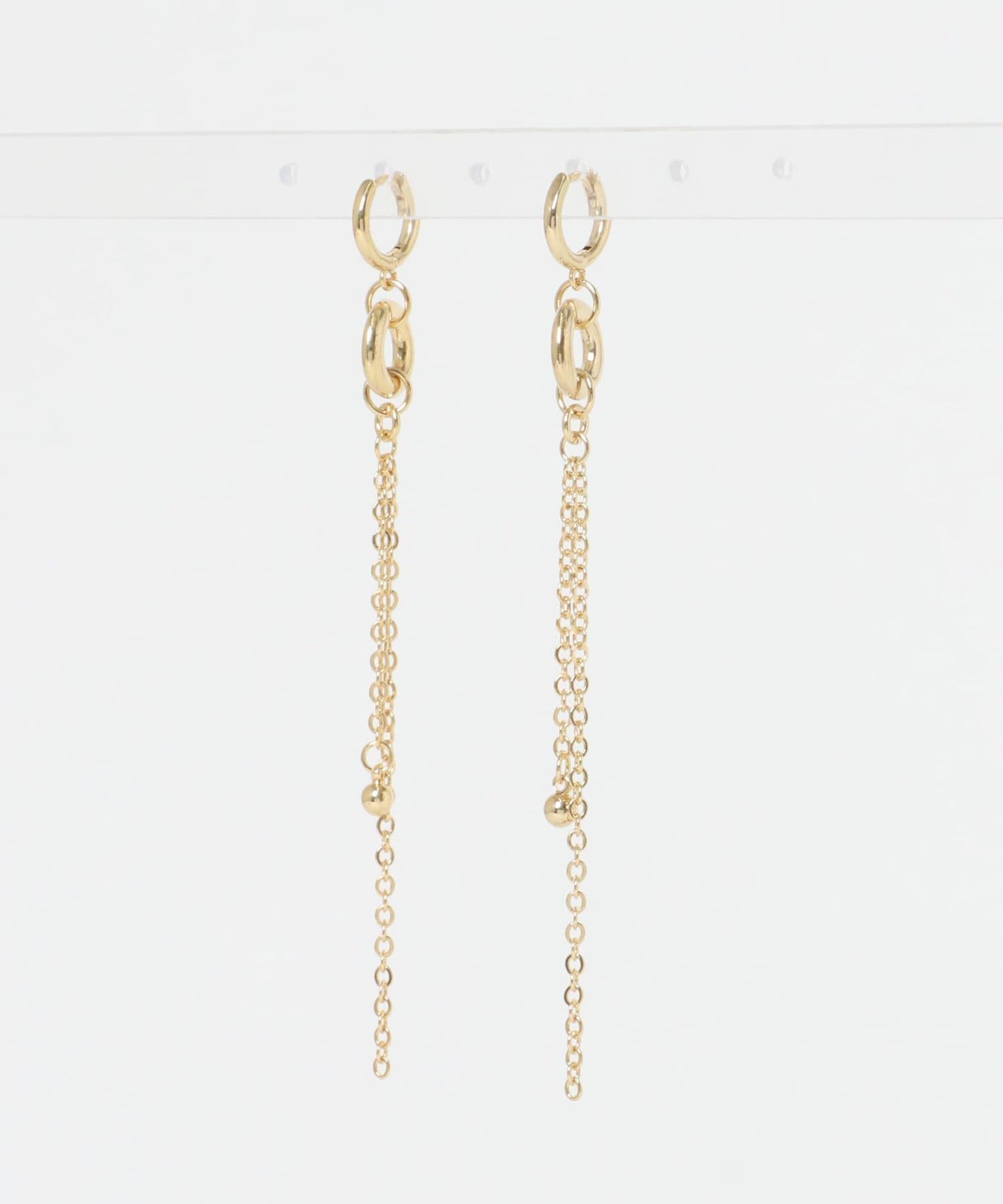 金屬圓環長鏈耳環