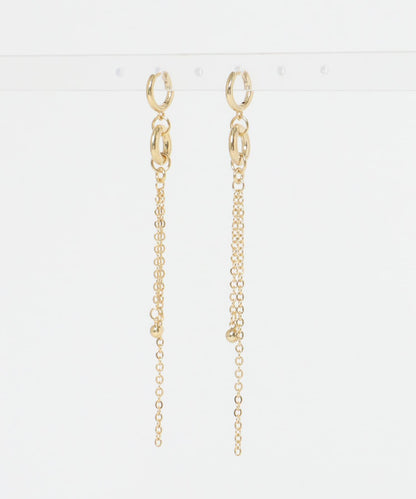 金屬圓環長鏈耳環