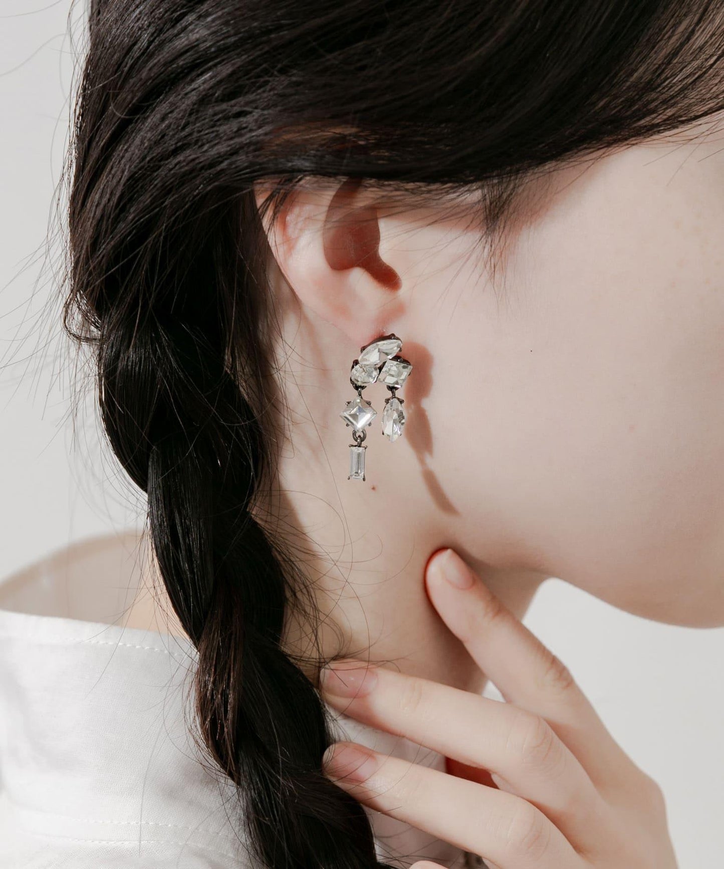 水晶裝飾耳環