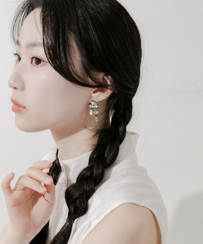 水晶裝飾耳環