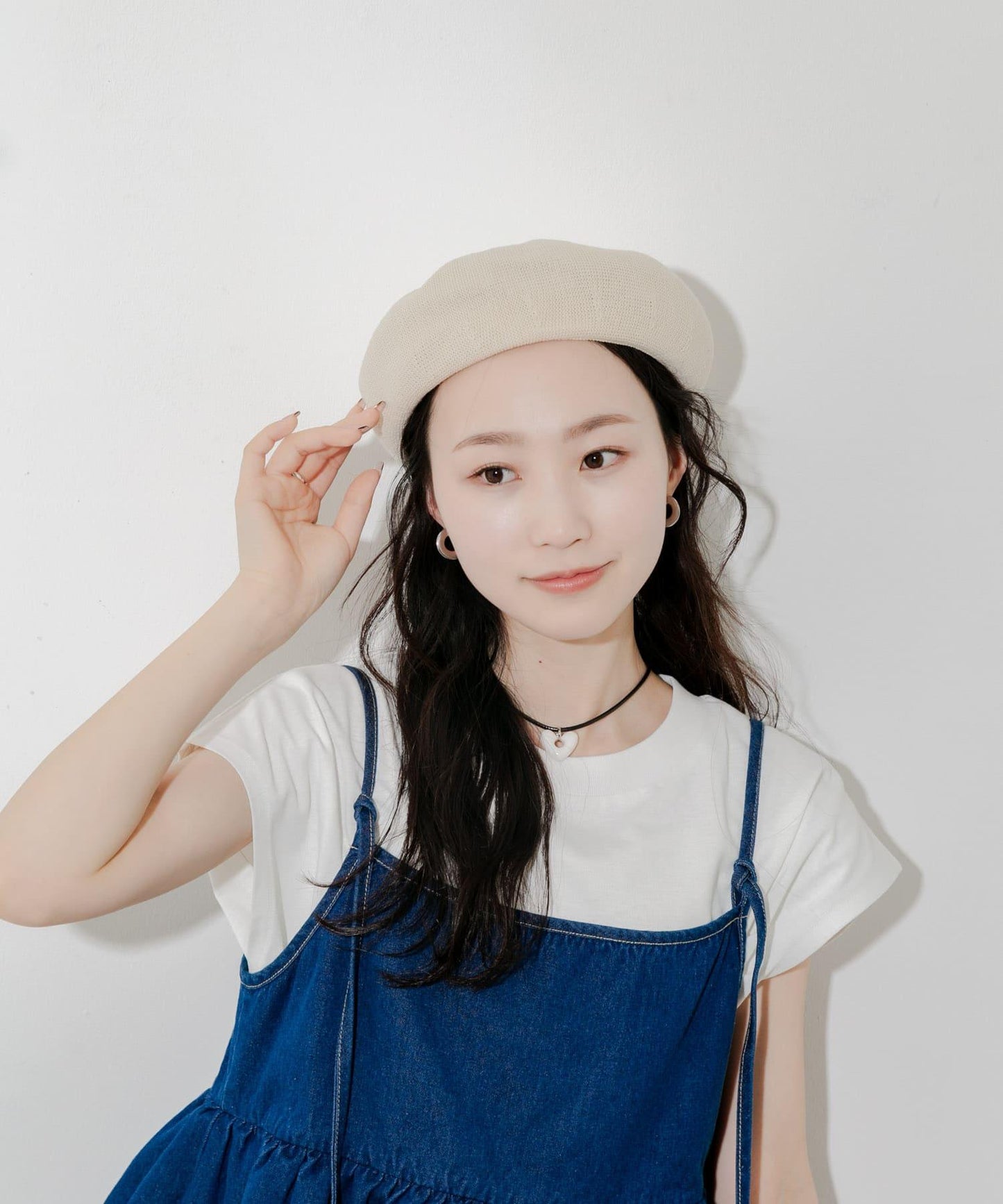 亞麻混紡貝雷帽