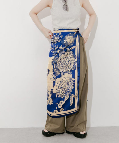 拼色大號絲巾
