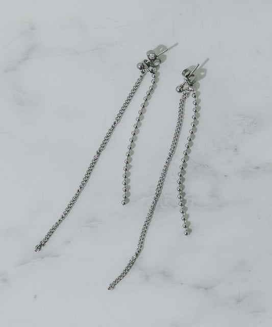 不鏽鋼雙層簡約鏈條耳環