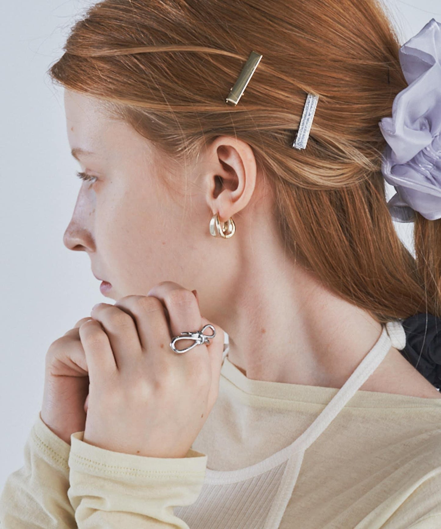 金屬一觸式耳環