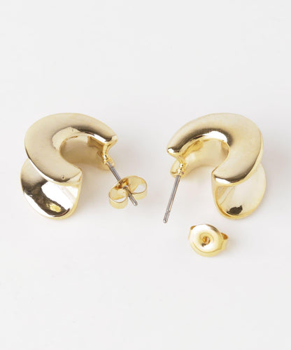 微彎寬款耳環