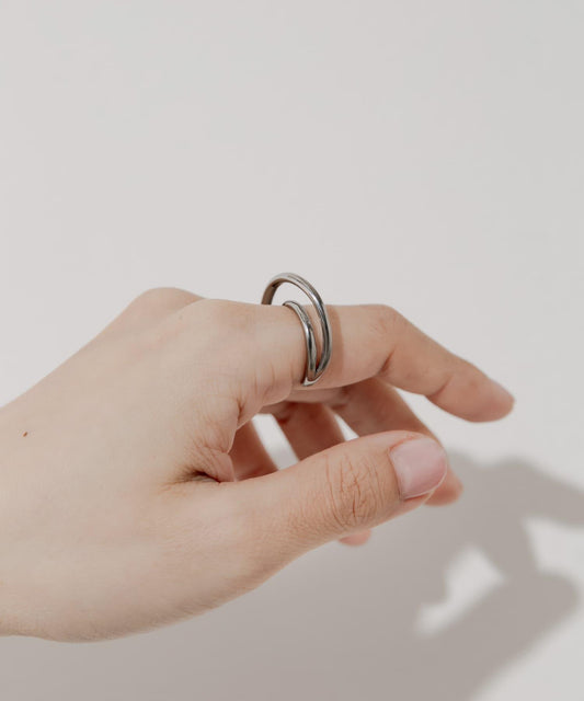 不鏽鋼雙線戒指