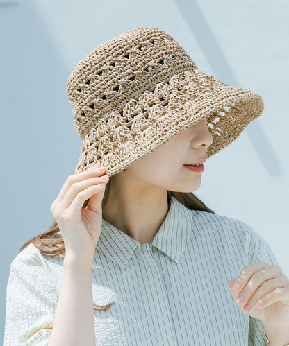 貝殼編織圖案帽
