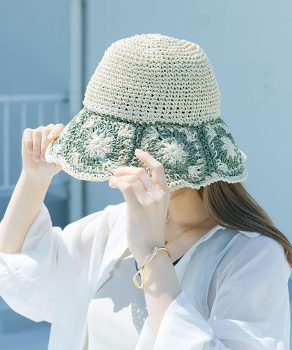 鉤針花樣紙草帽
