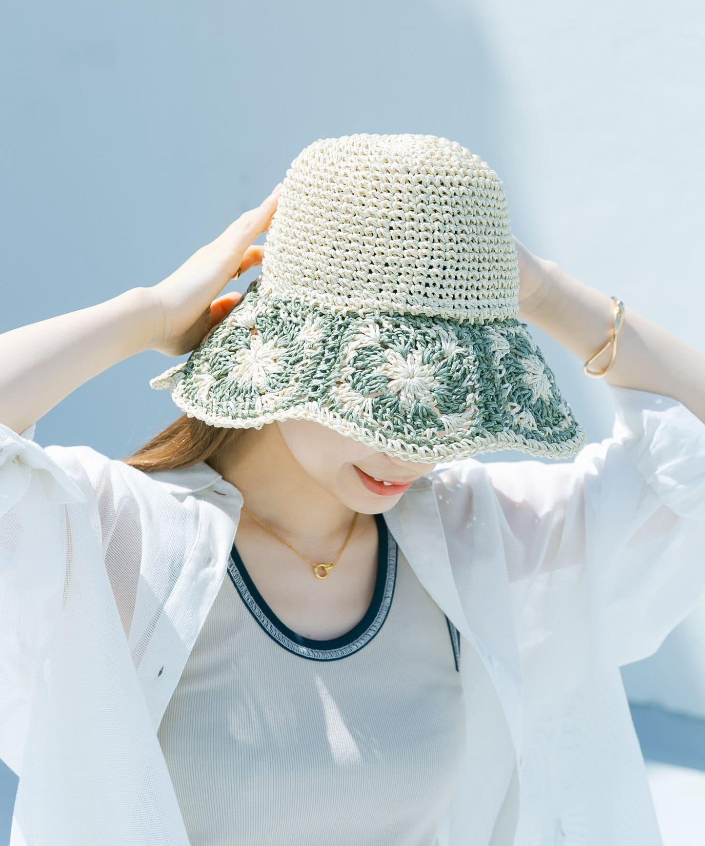 鉤針花樣紙草帽