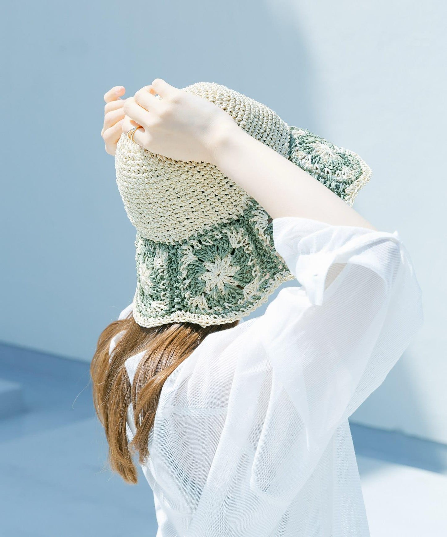 鉤針花樣紙草帽