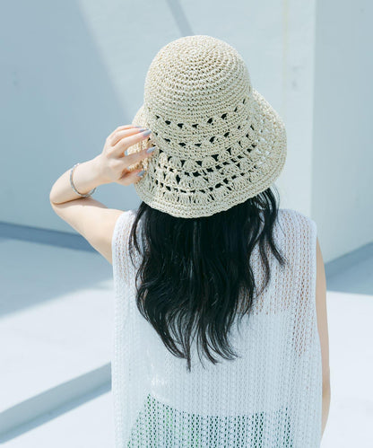 貝殼編織圖案帽