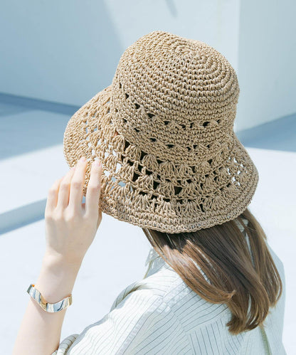 貝殼編織圖案帽