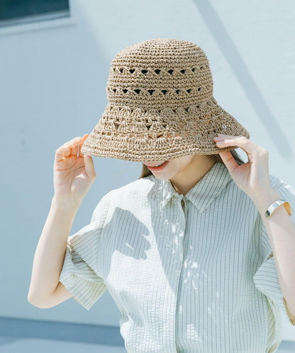 貝殼編織圖案帽