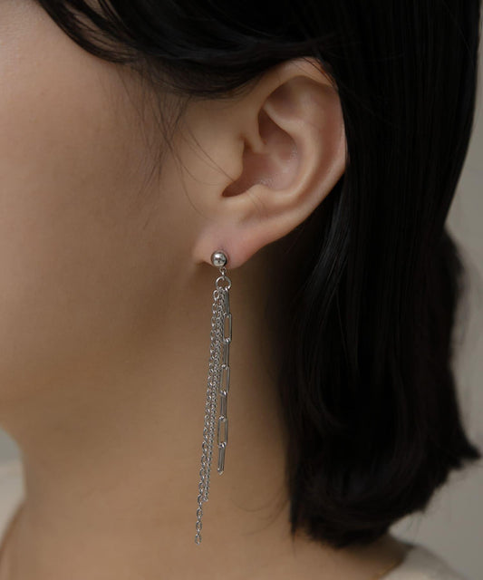 流蘇鏈條耳環