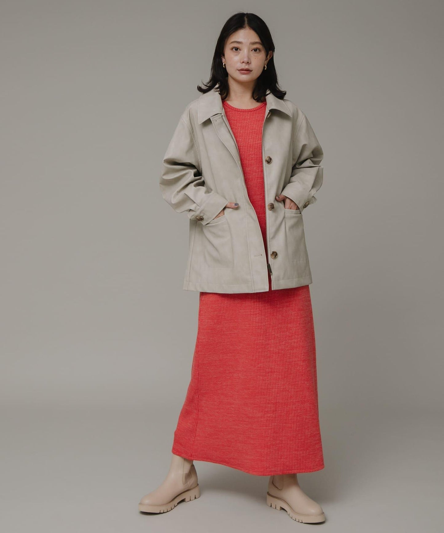 啞光皮革夾克外套