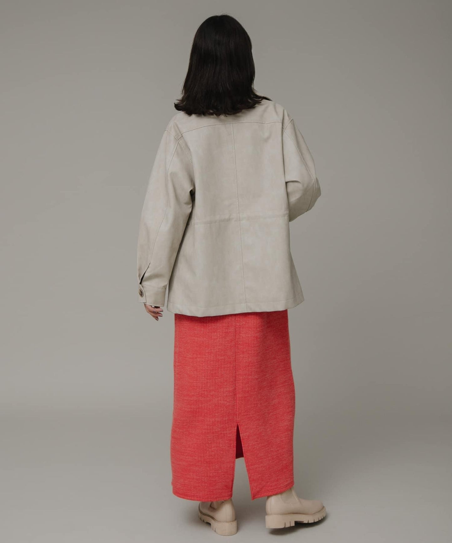 啞光皮革夾克外套