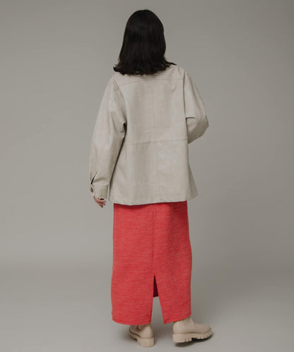 啞光皮革夾克外套