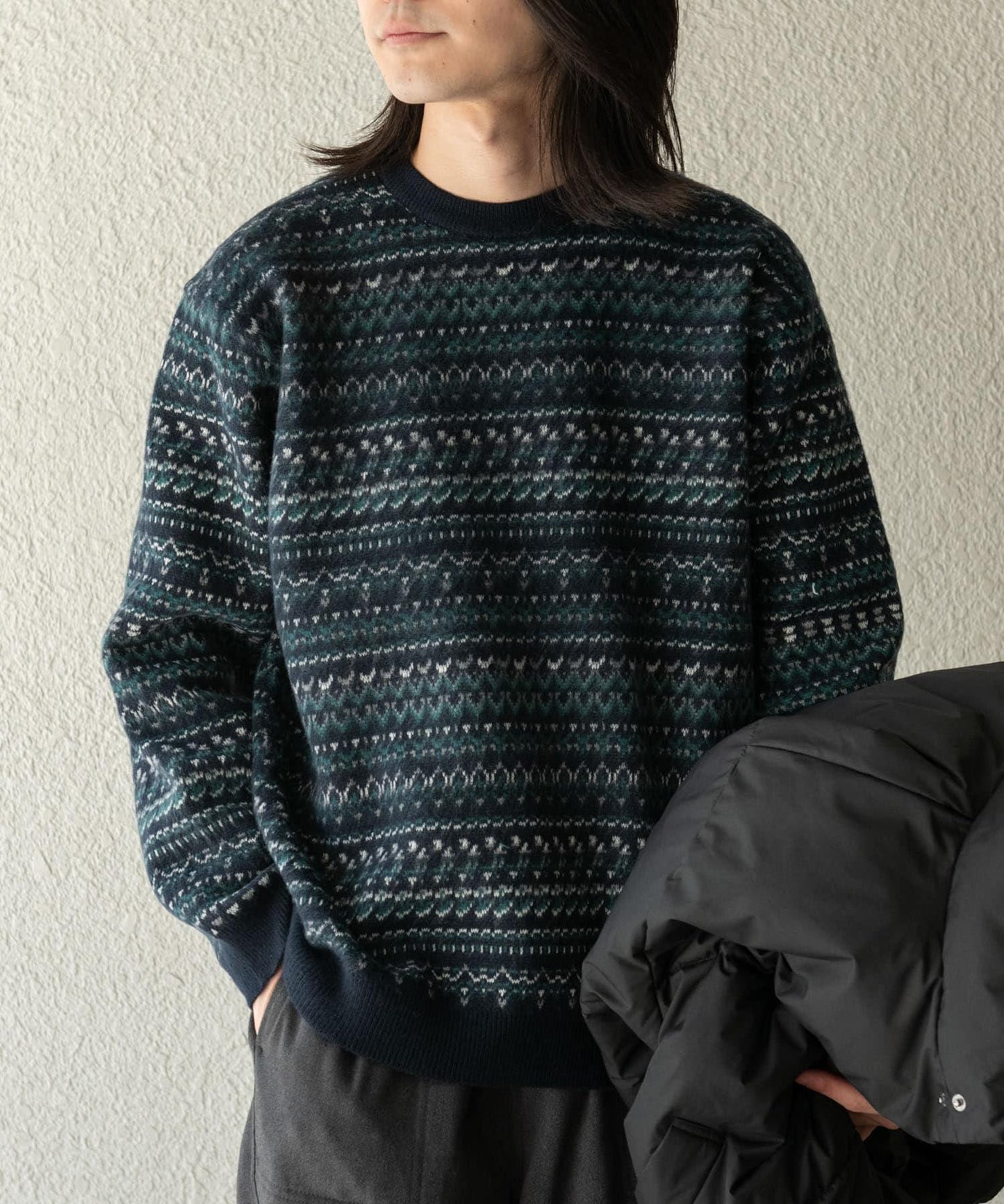 費爾島花紋針織套頭衫
