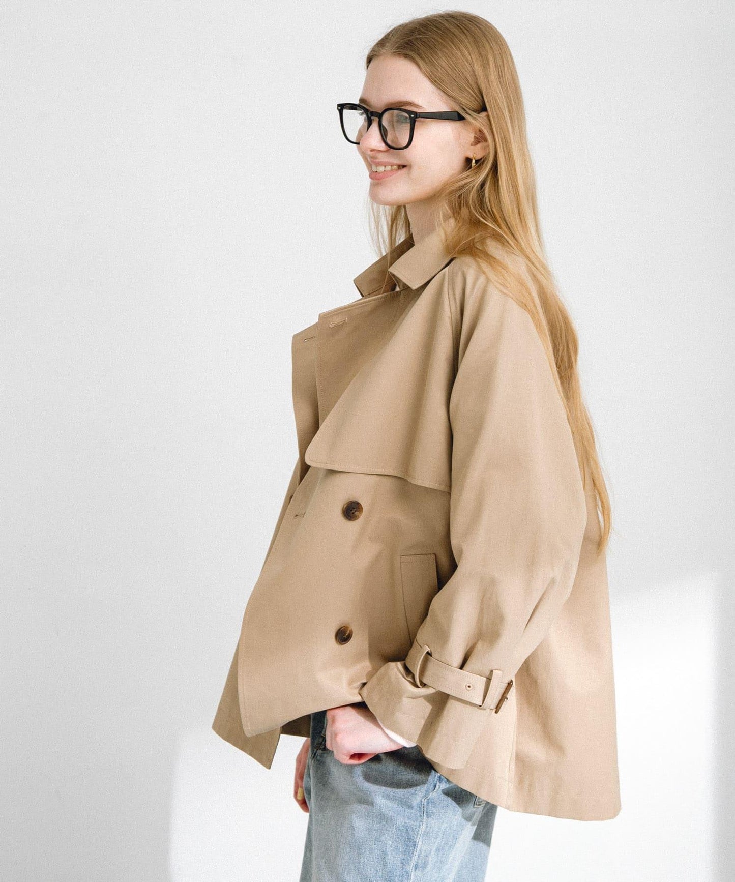 防潑水短款風衣