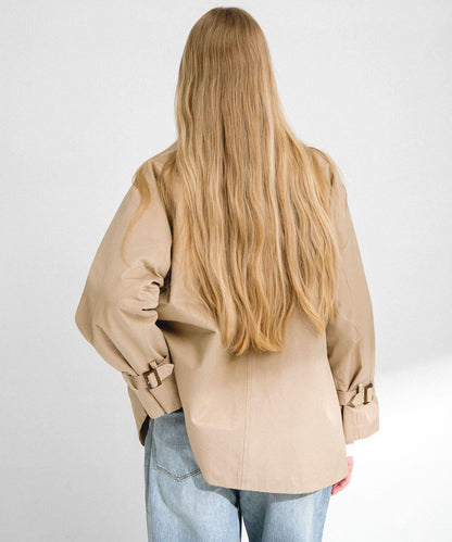 防潑水短款風衣