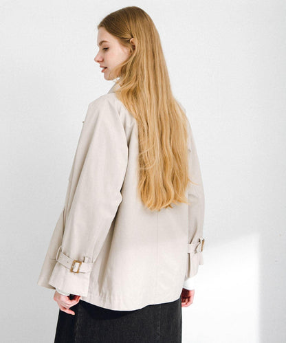 防潑水短款風衣