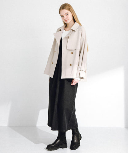 防潑水短款風衣