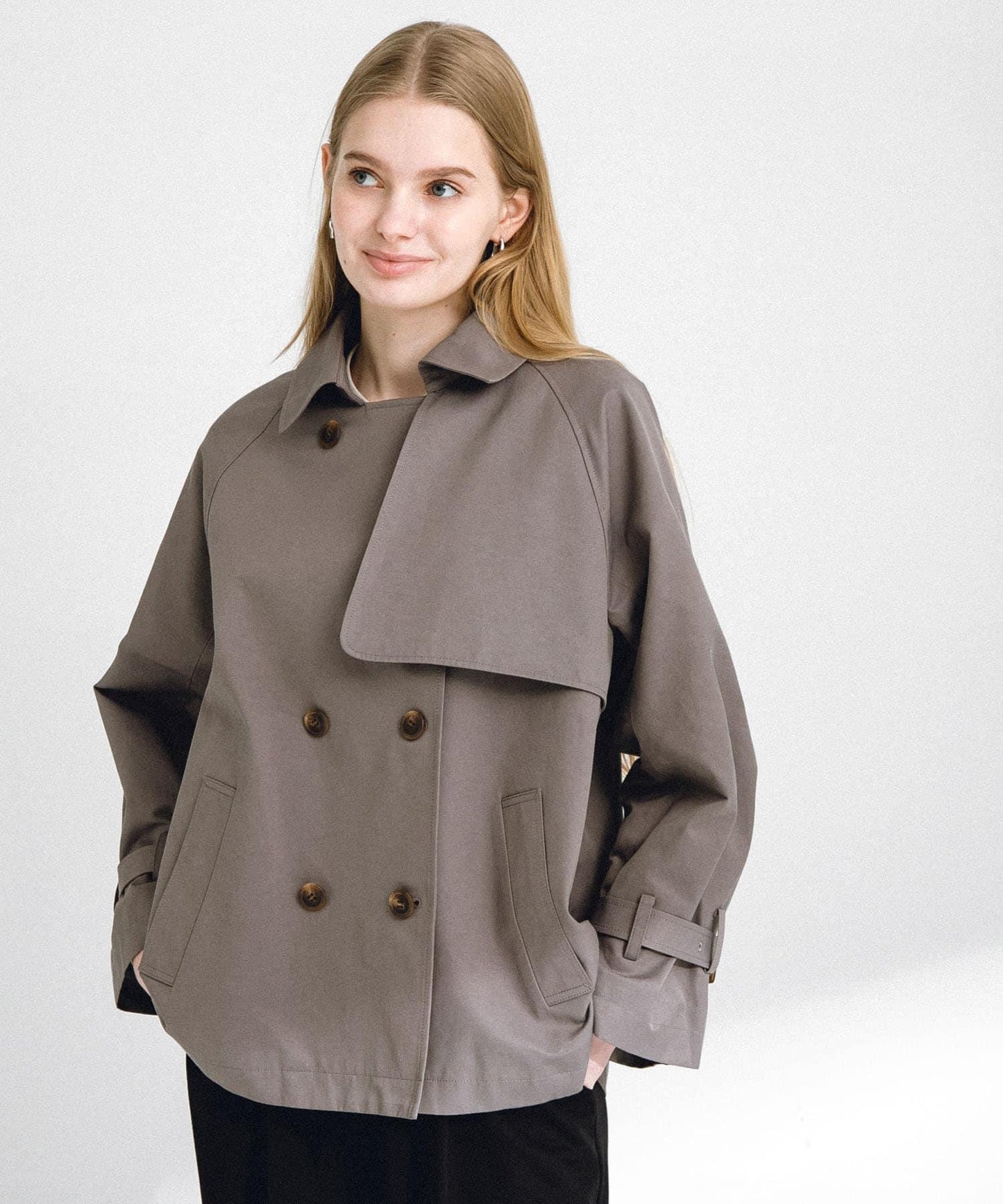 防潑水短款風衣