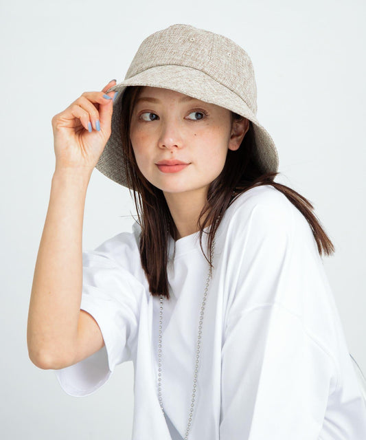 可摺疊亞麻風帽