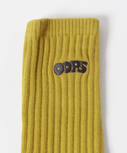 OOPS 標誌刺繡襪