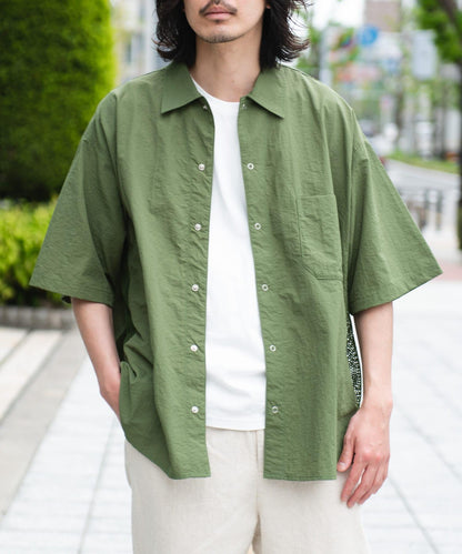 ARMY TWILL 尼龍牛津網眼短袖襯衫