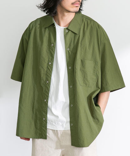ARMY TWILL 尼龍牛津網眼短袖襯衫