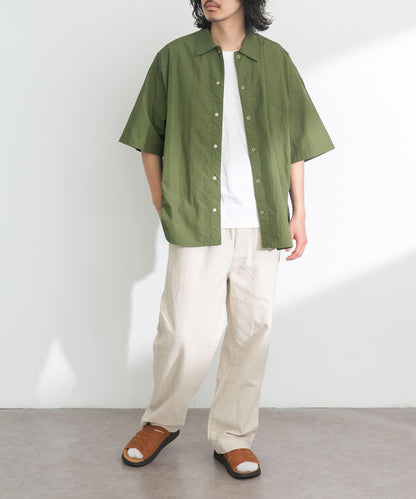 ARMY TWILL 尼龍牛津網眼短袖襯衫