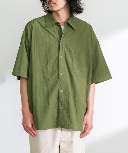 ARMY TWILL 尼龍牛津網眼短袖襯衫
