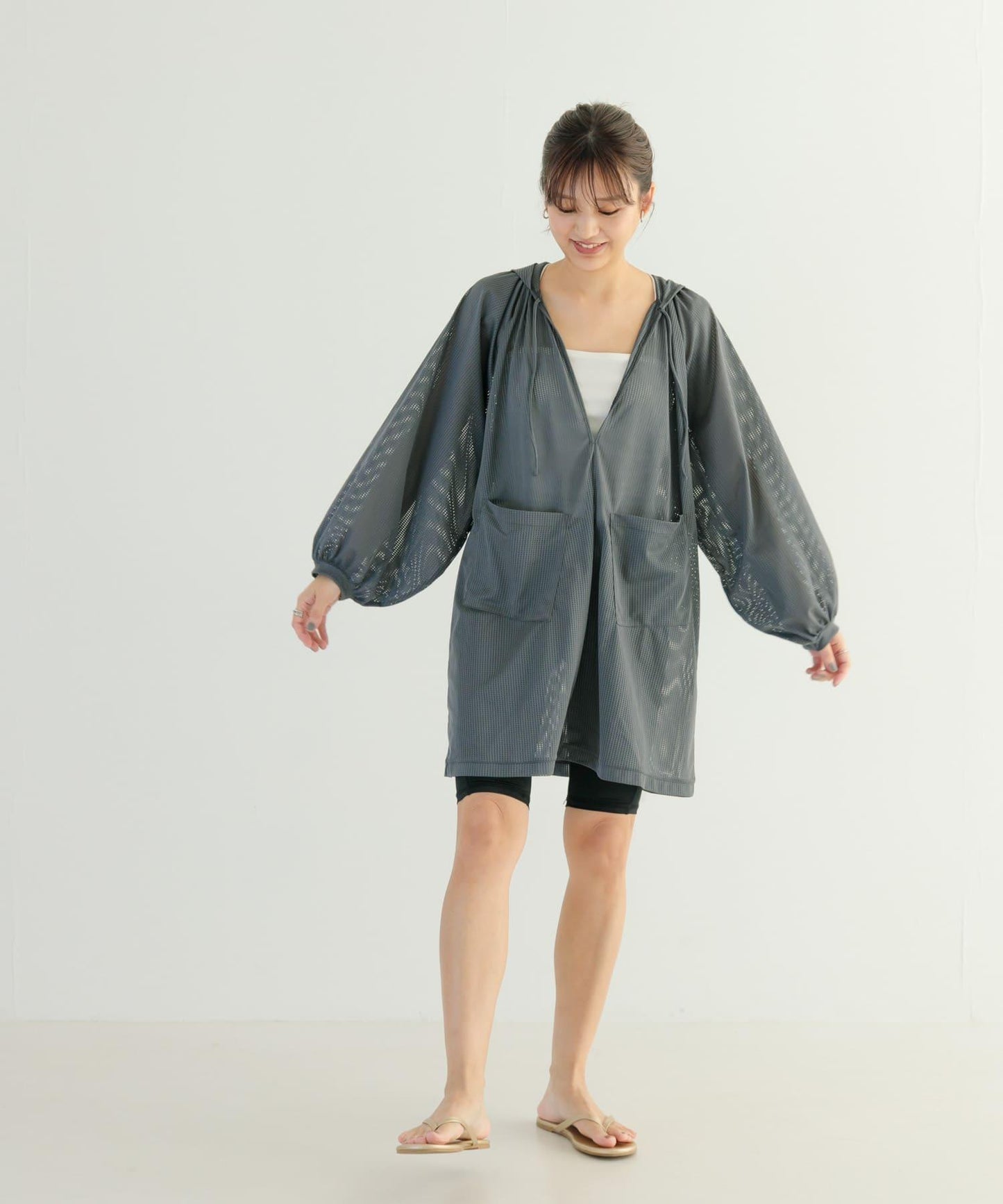 Swim URBAN RESEARCH 泳裝網紗罩衫